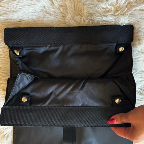 ✨NWOT✨Hotor Black Compact Car Trash Can With Bags Foldable Faux Leather - Picture 4 of 9